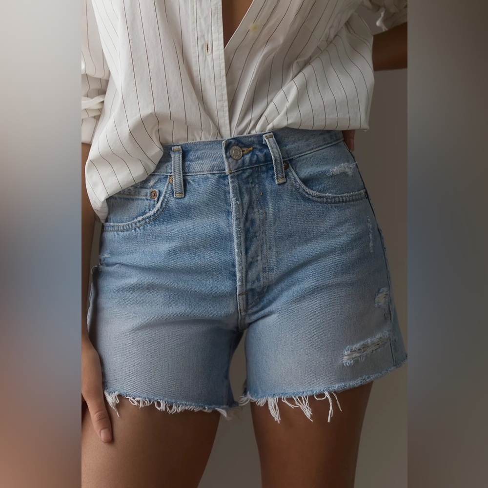 Anthropologie AGOLDE Parker Denim Long Shorts - Picture 3 of 10